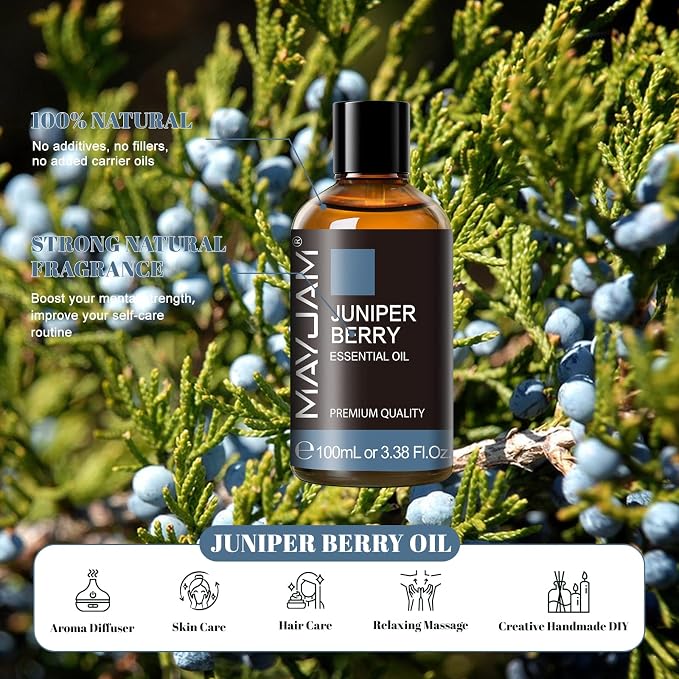 Juniper Berry Essential Oil, MAYJAM Pure Juniper Berry Oil Juniper Oil - Image 2