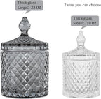 rejomiik 2 Pack Qtip Holder Glass Apothecary Jars - Image 3