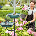 Freestanding Birdbaths Bowl Outdoor, Free Standing Garden Bird Bath Bird Feeder - Image 3