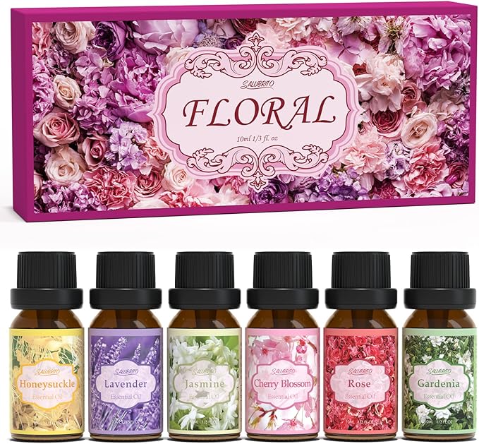 SALUBRITO Floral Fragrance Oils Set, Essential Oils by Salubrito