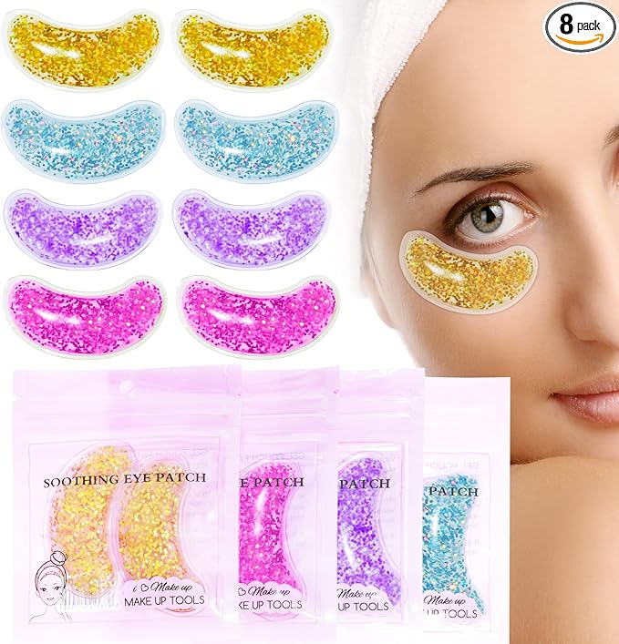 Under Eye Patches for Puffy Eyes, Reusable Ice Gel Eye Pad Cooling Eye Patch by GELMAY