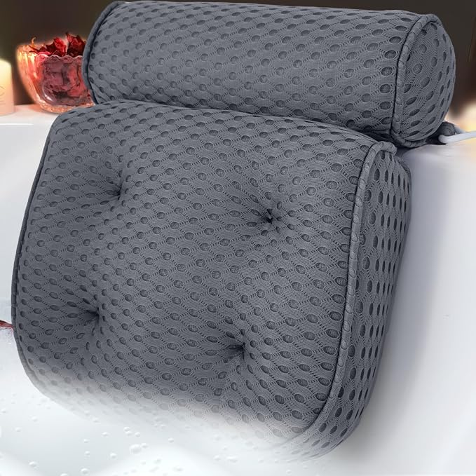 AEROiVi Luxury Bath Pillows for Tub，Bath Pillow Bathtub Pillows for Head and by AEROiVi
