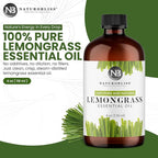 NaturoBliss 100% Pure Lemongrass Essential Oil Therapeutic Grade Premium Quality - Image 2