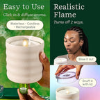 Lifelines Flameless Candle Aromatherapy Essential Oil Diffuser - Image 3