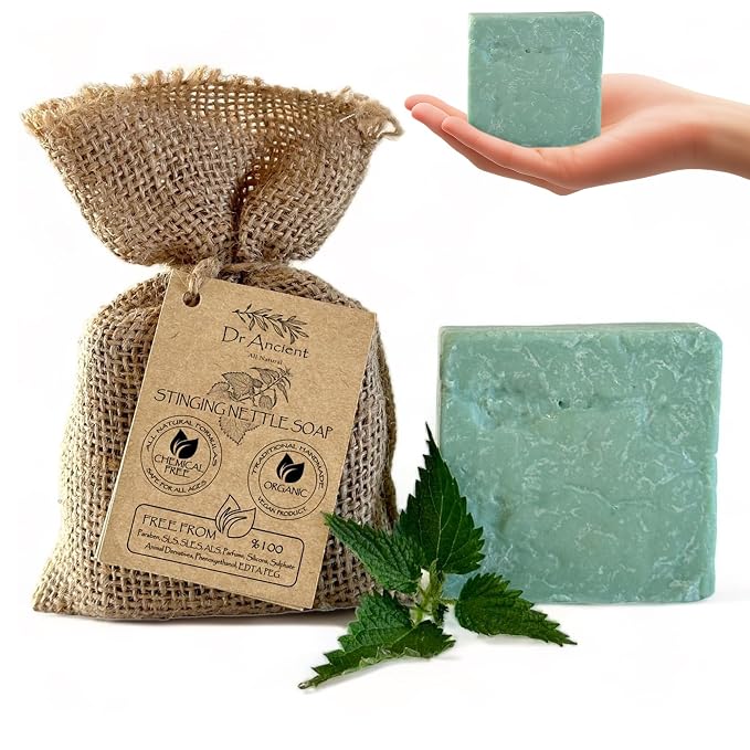 Dr.Ancient Stinging Nettle Soap Bar, Organic Soap Bars Handcrafted the by DrAncient
