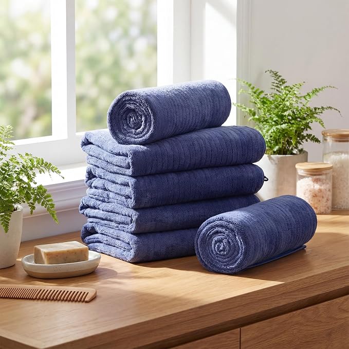 SmoothNovelty 16 Pack Microfiber Bath Towels Bulk 27'' x 60'' Oversized Size - Image 4