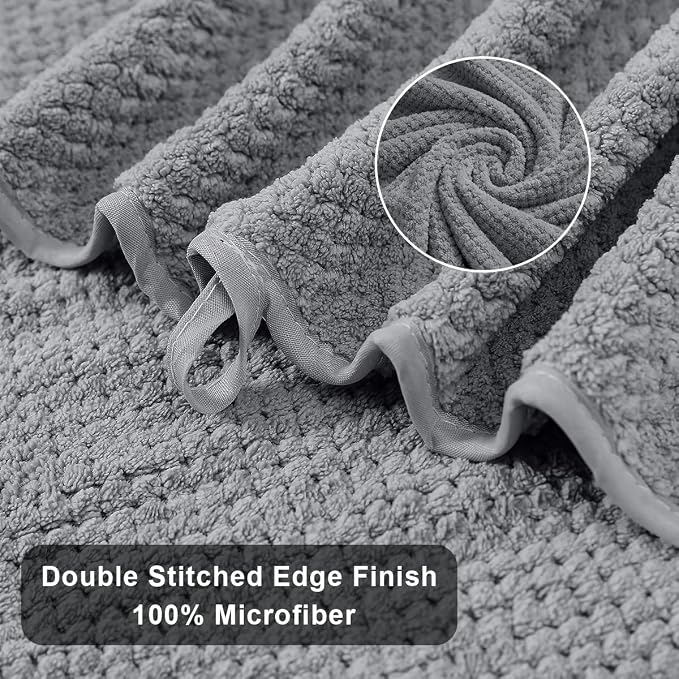 Hand Towels Set 2 Pack-16“x31”, Ultra Soft Microfibers Bathroom Towel Set - Image 4