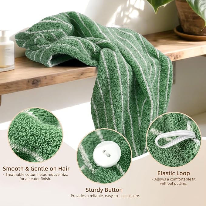 Jacquotha Cotton Hair Towel Wrap - Image 2