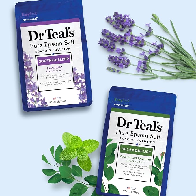 Dr Teal's Pure Epsom Salt, Lavender & Eucalyptus Duo Bundle, 3 lbs - Image 6