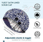 2 Pack Satin Lined Bouffant Scrub Caps - Image 2