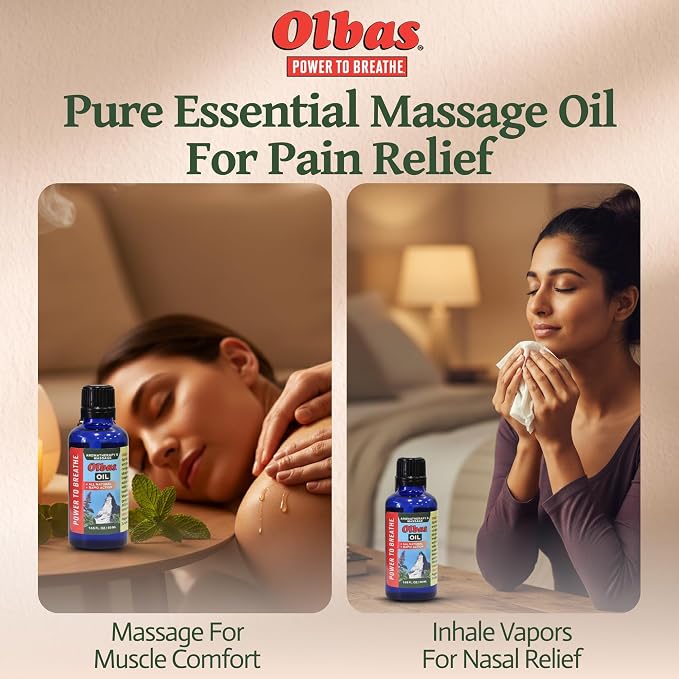 Olbas Massage and Aromatherapy Oil, 0.32 Fl Oz, Body Massage Oil, Swiss Herbal - Image 4