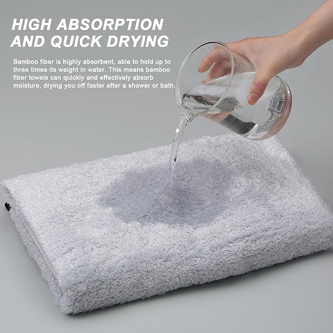 Aibaser Bath Towels, 27x54inch - Image 4