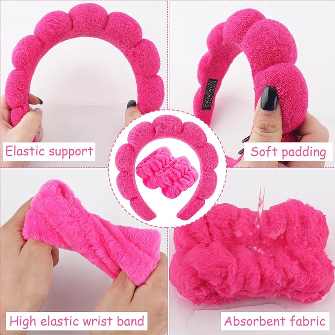Zkptops Spa Headband for Women Sponge Makeup Skincare Headband Washing Face - Image 5