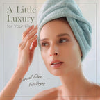 myHomeBody Hair Towel Wrap, Luxury Quick Drying Turban, Ultra Soft Absorbent - Image 2