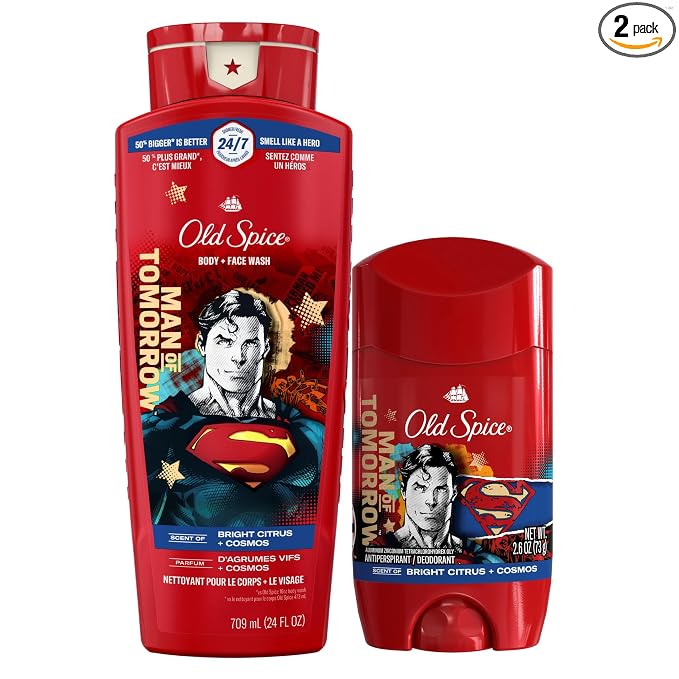 Old Spice Body Wash + Antiperspirant Deodorant Bundle Pack, Superman Man of by OldSpice