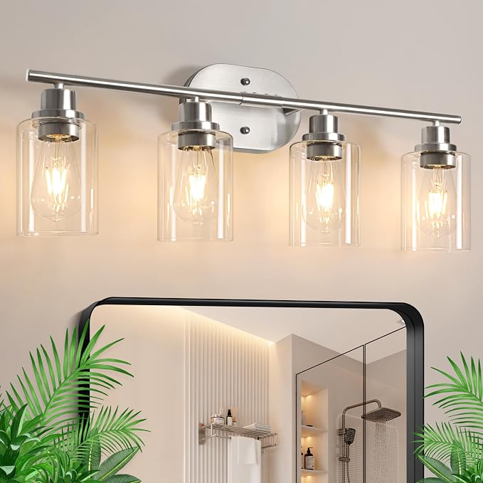 Ascher 4-Light Bathroom Light Fixtures, Modern Vanity Lights by Ascher