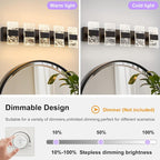 Modern LED Bathroom Light Fixtures Dimmable 5-Light Black Vanity Light - Image 4