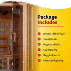Blue Wave Hudson Bay 3-Person Cedar Corner Infrared Sauna - Image 5