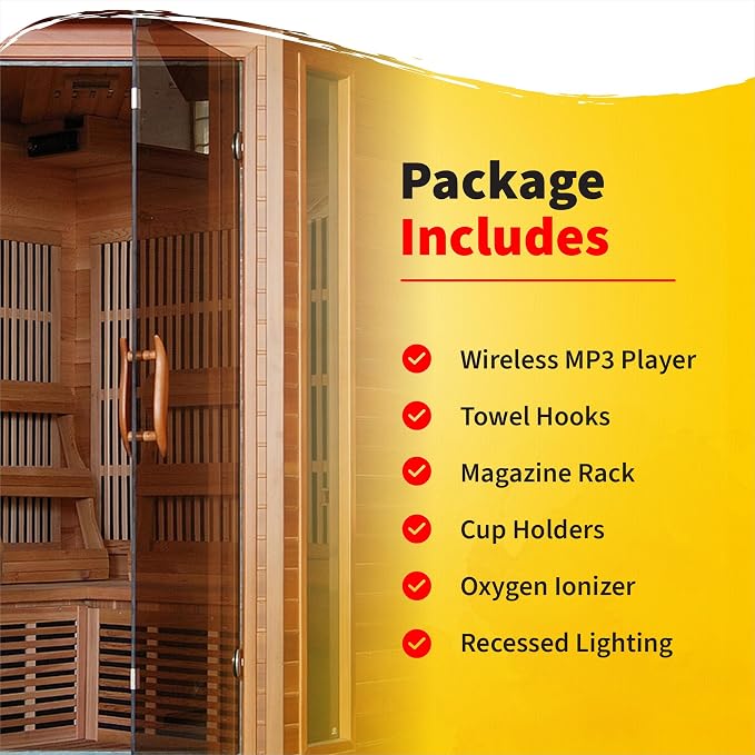 Blue Wave Hudson Bay 3-Person Cedar Corner Infrared Sauna - Image 5