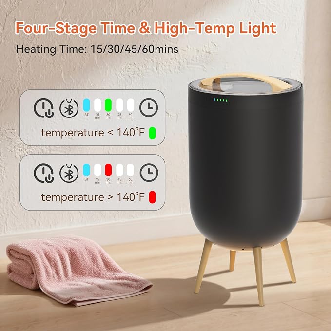 warmcozy Towel Warmer Black Bath Towel Warmers - Image 3