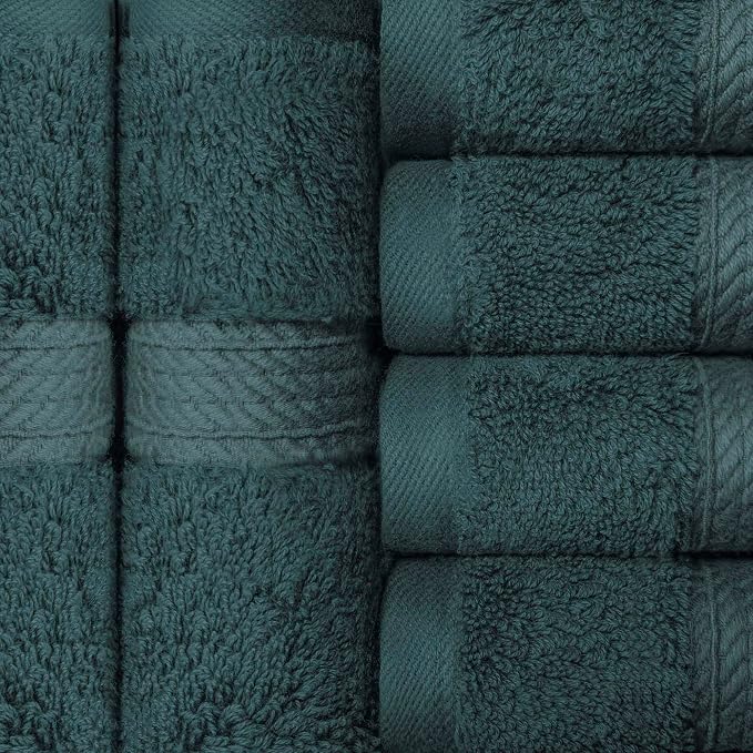 Superior Egyptian Cotton Pile Face Towel/Washcloth Set of 6, Ultra Soft Luxury - Image 4