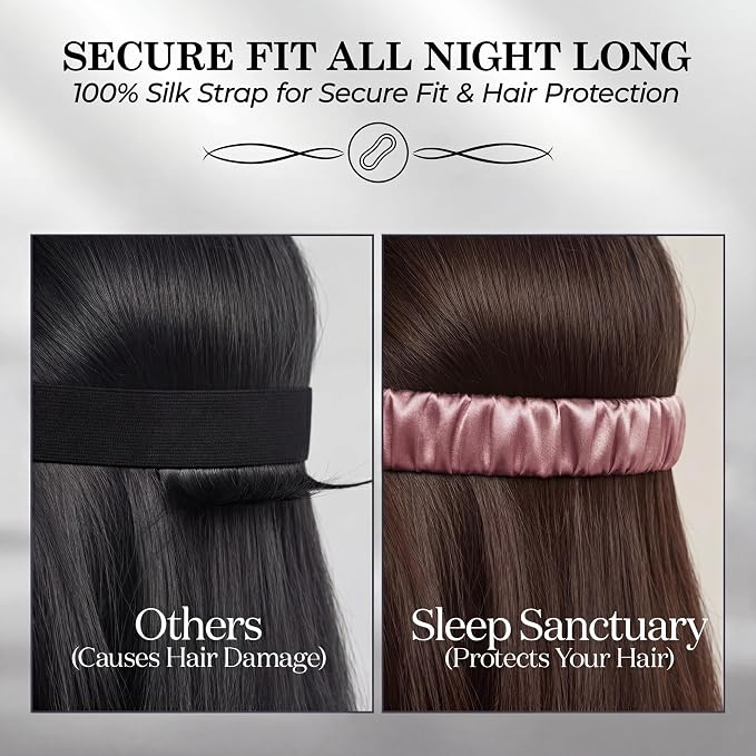 SLEEP SANCTUARY 100% Pure Mulberry Silk Sleep Mask - Image 5