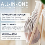ATANI Turkish Beach Towel, Converts to a Bag, Oversized 100% Cotton Bath Towels - Image 7
