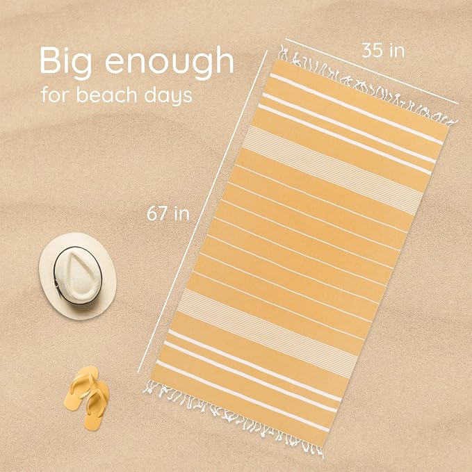 Premium Turkish Beach Towel – 100% Cotton, Quick Dry, Sand Free, Oversized - Image 2
