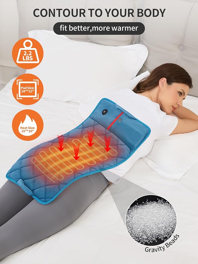Vofuoti Portable Heating Pad, Cordless Weighted Heating Pads - Image 3