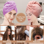 CZZXI 3 PCS Microfiber Hair Towel, Hair Wraps - Image 4