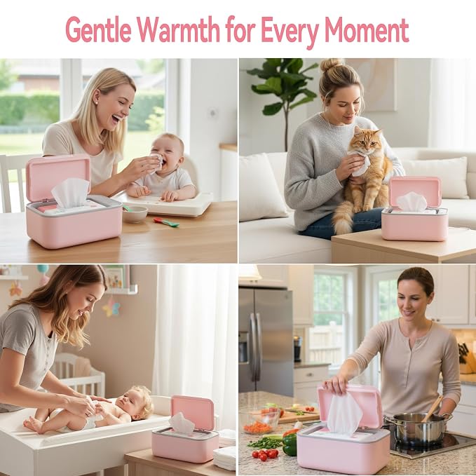 Chefhandy Baby Wipe Warmer, 3-Level Temperature Control, Quiet & Even Heating - Image 3
