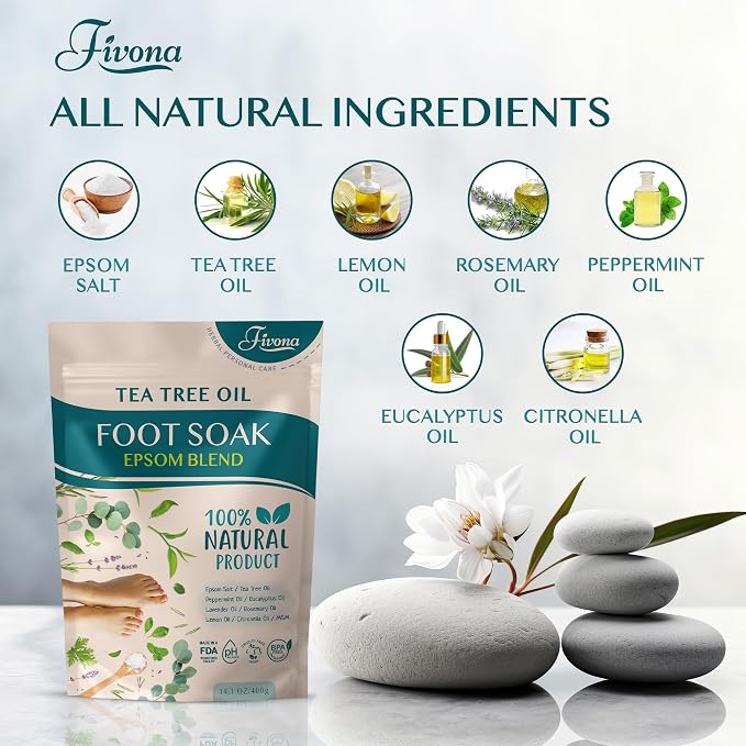 Fivona Tea Tree Foot Soak Blend 14.1 oz - Image 3