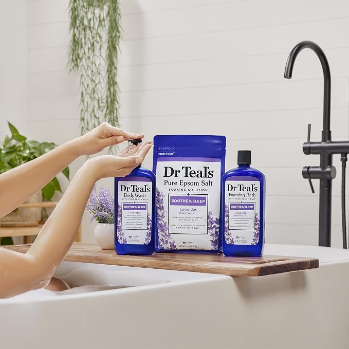 Dr Teal's Body Wash with Pure Epsom Salt, Soothe & Sleep with Lavender - Image 6