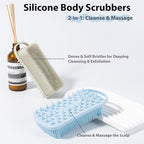 2 PC Silicone Body Scrubber, 2 in 1 Exfoliating Shower Bath Scrubber, Soft - Image 2