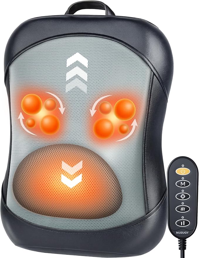 Back Massager for Pain Relief Deep Tissue : Rolling Up and Down, Not Just 4 by MUSUGY