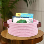 ABenkle Small Storage Basket, Mini Cotton Rope Storage Bin, Cute Tiny Shelf - Image 3