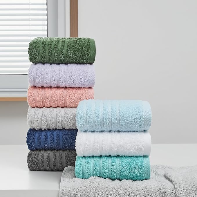 Aibaser Towels - Premium 100% Cotton Bath Towels Set, Lightweight and High - Image 5
