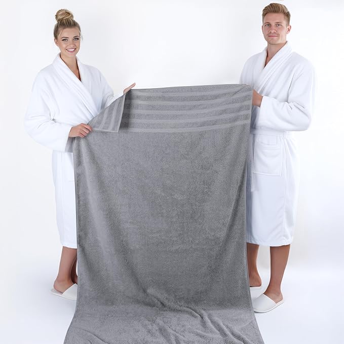 American Soft Linen 35x70 Jumbo Large Bath Towel, 600 GSM 100% Cotton Turkish - Image 5