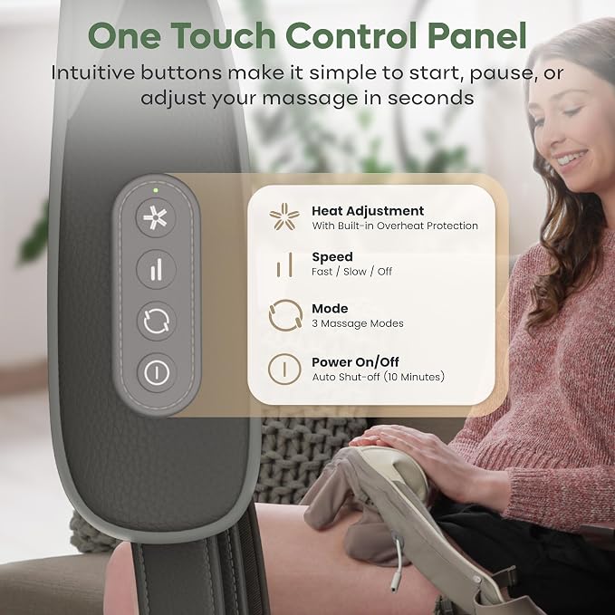 adomii Electric Neck and Back Massager, Heat Function Deep Tissue Cordless Neck - Image 6
