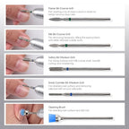 MelodySusie 10pcs Nail Drill Bits Set, 3/32 Inch Diamond Cuticle Nail Bits Kit - Image 3