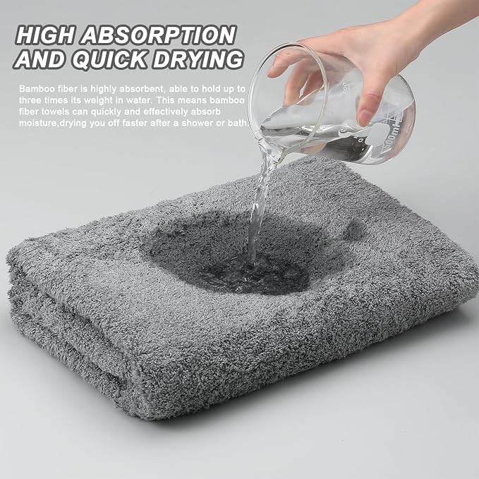 Aibaser Bath Towels, 27x54inch - Image 4