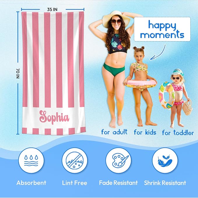 JML Personalized Beach Towel - Image 3