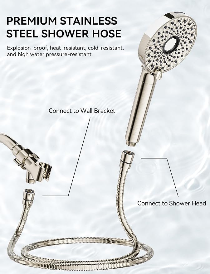 Magichome Shower Head with Handheld, High Pressure 10-Spd Detachable Chrome - Image 6
