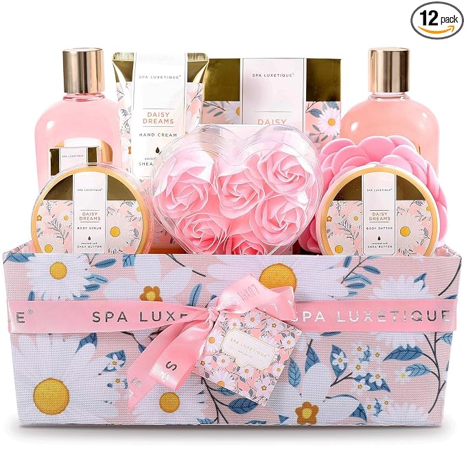 Spa Gift Baskets for Women, Spa Luxetique Bath Gift Set, Bath Salt, Essential by spaluxetique