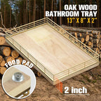 Large Bathroom Vanity Tray – 13" x 8" Oak Decorative Wooden Tray - Image 6