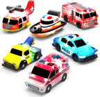Tub Works® Emergency™ Cars Light Up Bath Toys, 6 Pack | Water-Activated Light by TubWorks