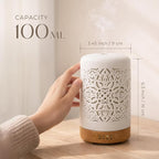 Earnest Living Essential Oil Diffuser White Ceramic Diffuser 100 ml Timers - Image 2