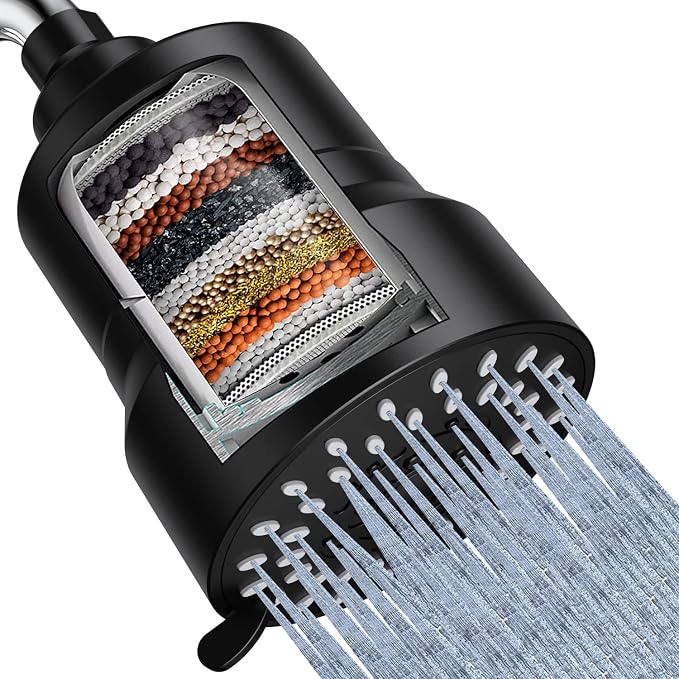 Filtered Shower Head, 3 Modes High Pressure Shower Head by +Buy+Now+