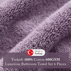 Madison Park Turkish 100% Cotton Towel Set, 600Gsm Luxury Premium Weight - Image 3