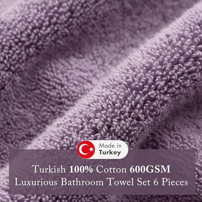 Madison Park Turkish 100% Cotton Towel Set, 600Gsm Luxury Premium Weight - Image 3